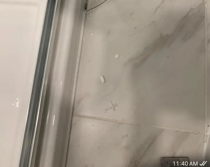 Tile chip repair result Vancouver